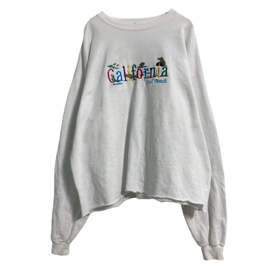 COTTON DELUXE FLEECE ロゴ スウェット トレーナー XL ホワイト