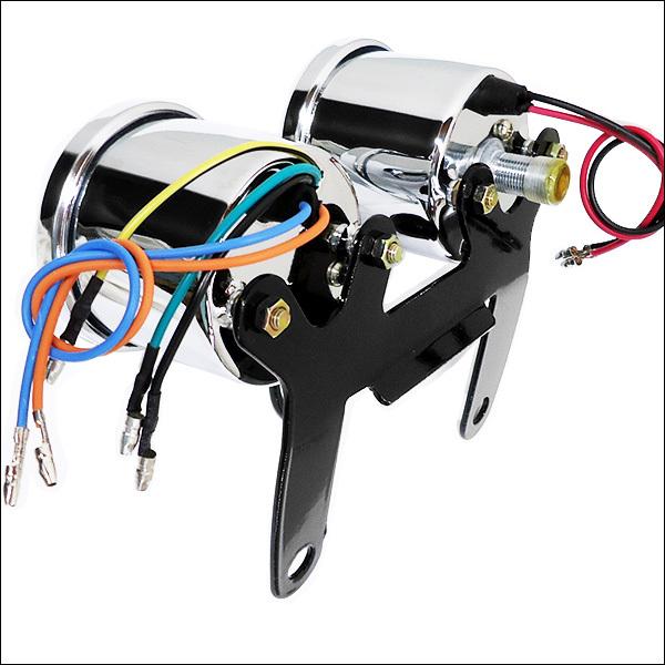 機械式 スピードメーター ＆ 電気式 タコメーター セット (8&9) バイク