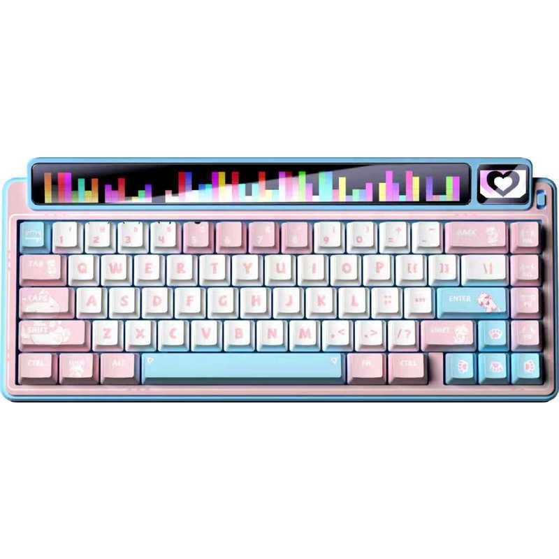 AULA ゲーミングキーボード 可視化マルチメディアスクリーン 8000mAh大