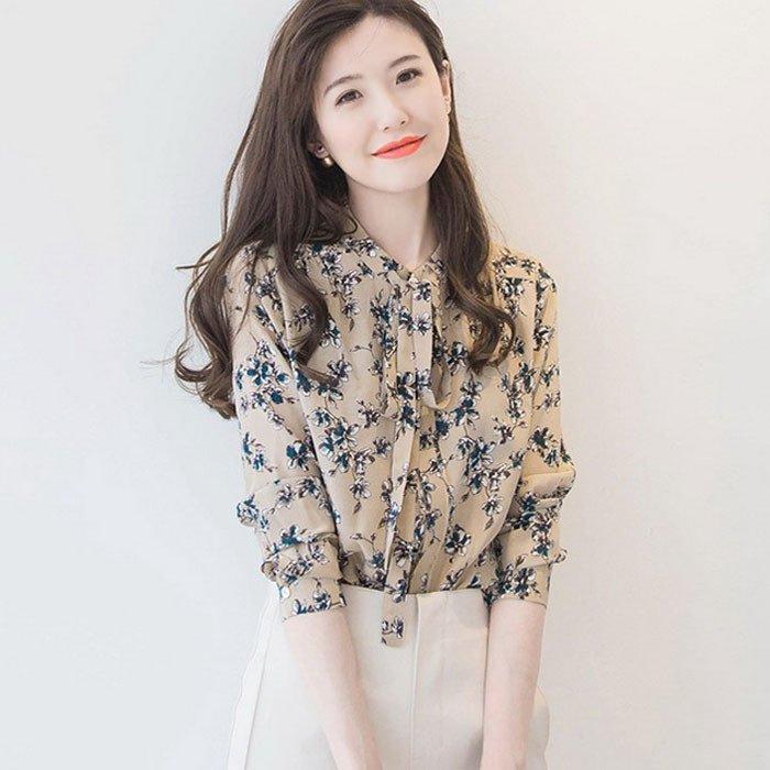 ブラウス レディース 40代 春夏秋 オシャレブラウス 花柄 シフォン