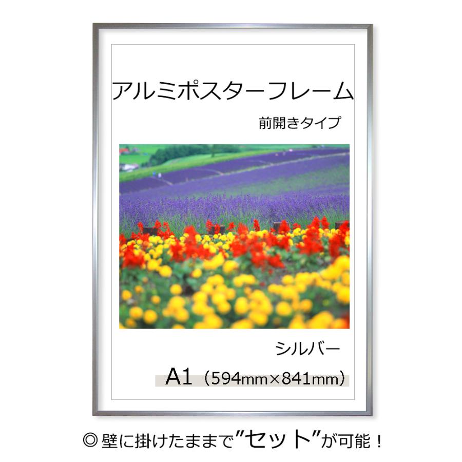 ポスターフレーム A1 (594x841mm) 前面開きスライドオープンタイプ
