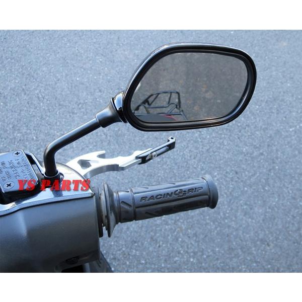 ショートミラーブラック8mm正ネジ ライブディオZXスーパーディオZX