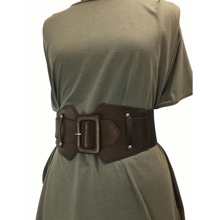 adia コルセットベルト レディース 太い 幅広 ゴム サッシュ ブラック