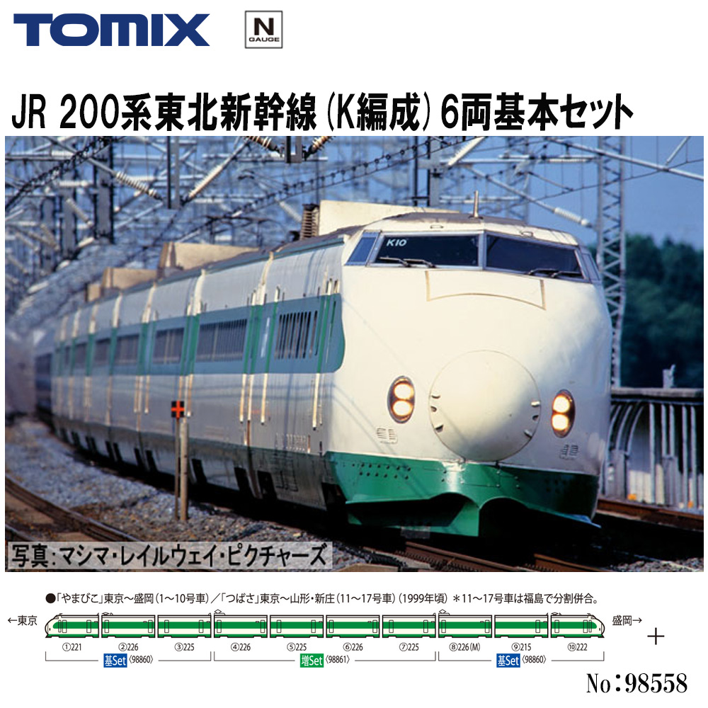 トミーテック トミックス JR 200系東北新幹線（K編成）基本セット