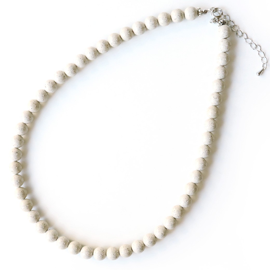 GOLD STONE 北投石 ネックレス 8mm 40cm 台湾産 台湾産 マイナスイオン