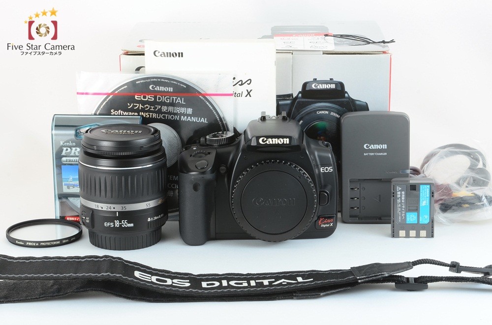 キヤノン EOS Kiss デジタル X ダブルズームレンズキット（ブラック