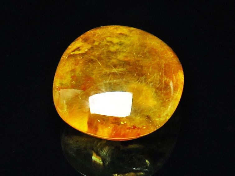 オレンジエンジェルヘアールチルクォーツタンブル[T191-488]