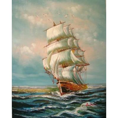 帆船絵画（絵画）｜美術、工芸品 | 楽器、手芸、コレクション の