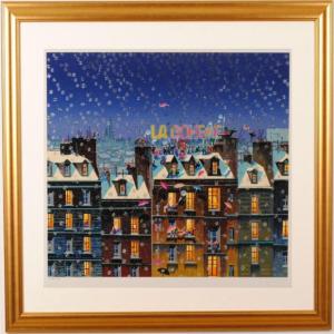 ヒロ・ヤマガタ 絵画 ナイーフアート インテリア シルクスクリーン