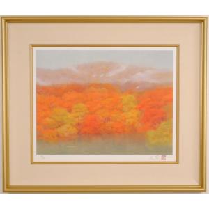 人物画 絵画 男と女 抱擁 版画 リトグラフ ブルーノ・ブルーニ 「望月