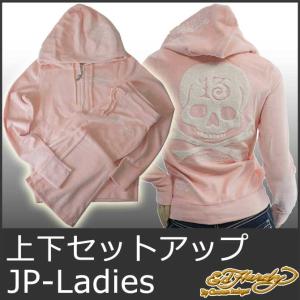 Ed Hardy（エド・ハーディー） フードパーカー レディース ローズ/黒