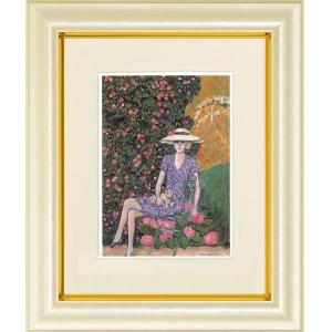 花 絵画 抽象画 静物画 油絵 油彩画 吉岡耕二 「花・1」 額付き