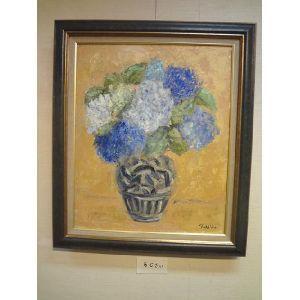 絵画 油絵 田村隆枝 肉筆油絵 静物画 バラと薔薇 F8送料無料 : アート