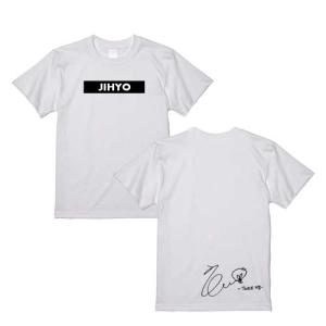 モモ トゥワイス TWICE サイン入り ロゴ入り ホワイト 白Tシャツ T