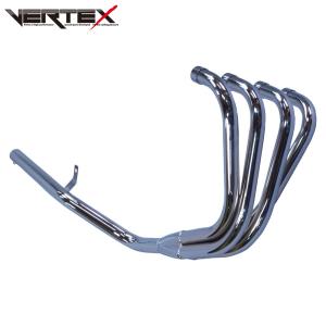 プリティー製 XJR400 ガニマタ ブレット管 メッキ 4HM