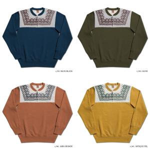 Pherrow's（フェローズ） スノーパターンスウェット S.ブラック