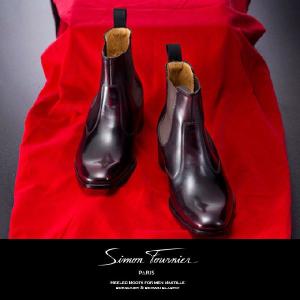 シモン フルニエール Simon Fournier レザーサイドジップブーツ 10667