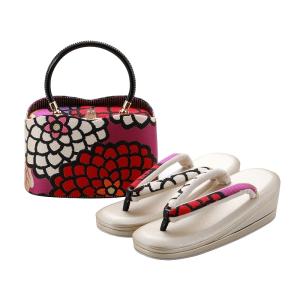 振袖用 紗織 帯地 五枚芯 草履 バッグセット パールトーン加工