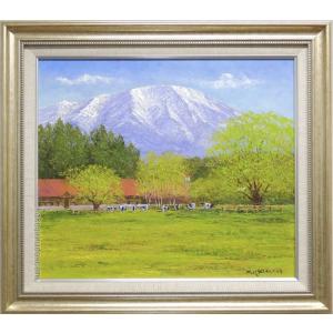 絵画 油絵 白樺林 （早瀬遼） 【肉筆】【油絵】【日本の風景】【10号