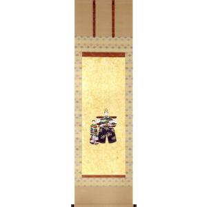 掛け軸 掛軸 吉祥四季開運之図 尺五 石田花堂 桐箱付き 床の間 和室