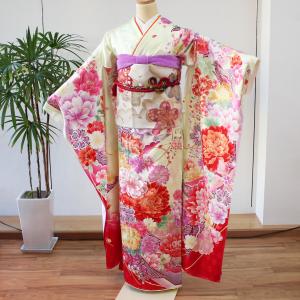 振袖 正絹 新品 仮絵羽 仕立て付き フルセット 長襦袢 袋帯 帯締め