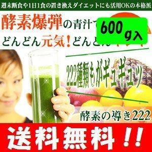 送料無料】濃縮酵素青汁 酵素の導き222 大容量 600g 青汁なのに