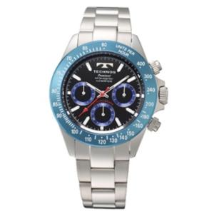 TECHNOS（テクノス） 10気圧防水クロノグラフ 腕時計 アイスブルー