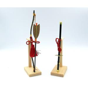 ぷりふあ 五月人形 コンパクト おしゃれ 5月人形 単品 販売 木製弓太刀