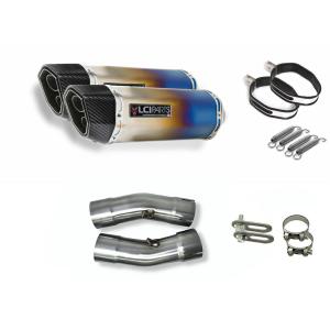 LCIPARTS製 ツインエンドマフラー用 カーボンサイレンサーバンド