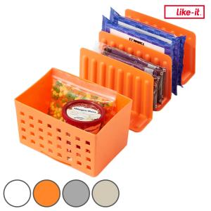 パール金属 冷蔵庫収納 スキット 冷凍庫用仕切り板4枚組 （ 冷凍庫収納