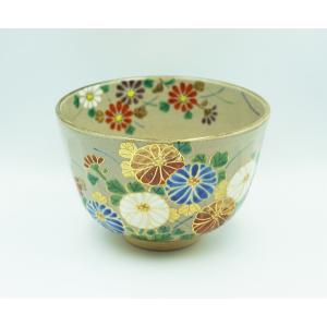 茶道具 茶碗 茶碗 金砂子 竹 加藤ひろこ 桐箱 : 新古茶道具 さかい