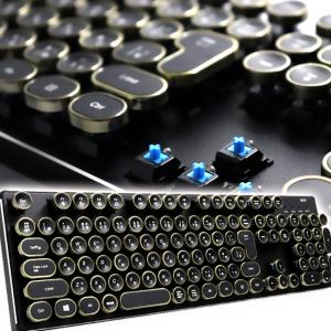 タイプライター風キーボード HKW メカニカルキーボード 青軸 JIS規格