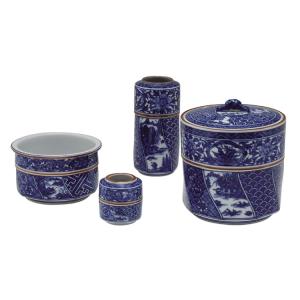 皆具 かいぐ 紺紫交趾 菊唐草 谷口菁嵐作 茶道 茶道具 交趾焼 菊唐草