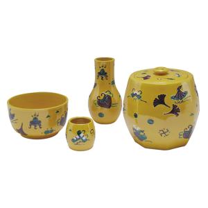 皆具 紫交趾 地紙草花 谷口菁嵐作 茶道 茶道具 : 和空間ヤフーショップ