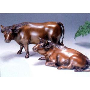 牛の置物 座牛 11号 高岡銅器の置物／送料無料 : 檜屋美術館 - 通販