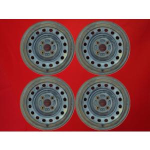 ☆14インチ 中古 鉄ホイール 4本 4穴 PCD100 ハブ54mm☆ : タイヤ
