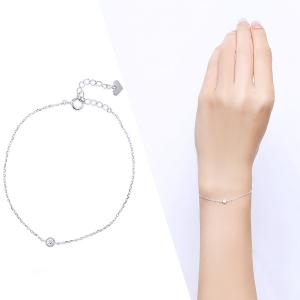 ジュエリーツツミ K14ホワイトゴールドアンクレット : ジュエリー
