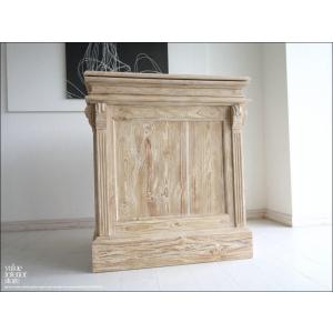 チーク総無垢 ショーケースカウンターQuese ガラスケース 飾り棚 店舗