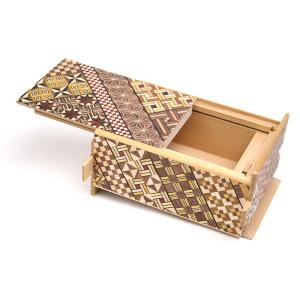 数量限定商品】箱根寄木細工 秘密箱 27回 紗綾型(さや型) 5寸
