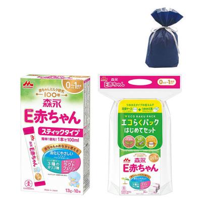 LOHACO - 【ギフト用セット】森永 乳児用粉ミルク E赤ちゃん エコらく
