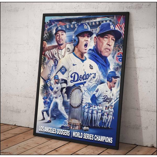 ポスター 【 大谷翔平 】MLB ロサンゼルス・ドジャース 優勝記念