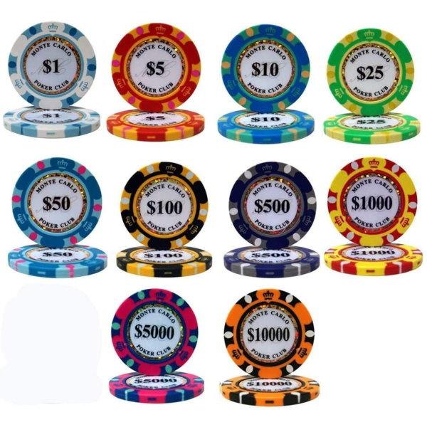 10種】ゴルフ マーカー GOLF MARKER モンテカルロ 13.5g ポーカー