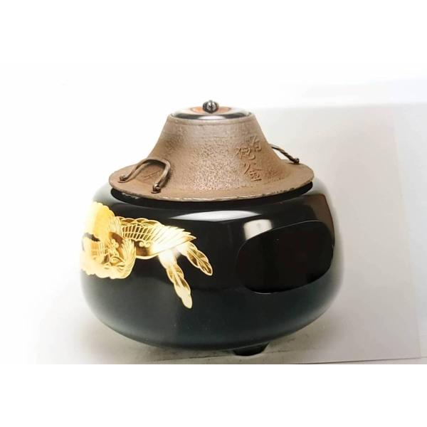 茶道具】般若勘渓作 百陀釜添 唐銅鳳凰風炉（桐箱） : 茶道具 銘茶 左