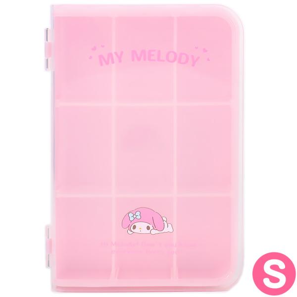 マイメロディ ブック形収納ケース S 小物入れ 透明フタ インテリア 新
