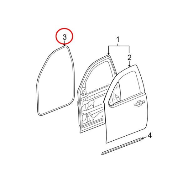 ウェザーストリップ・フロントドア側RH/純正 : エーカーパーツ - 通販