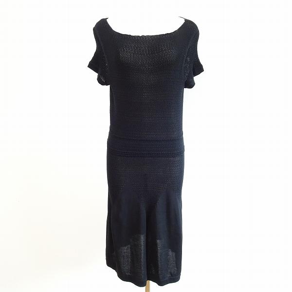 CHANEL（シャネル） #spc ワンピース 44 黒 ニット 半袖 94305