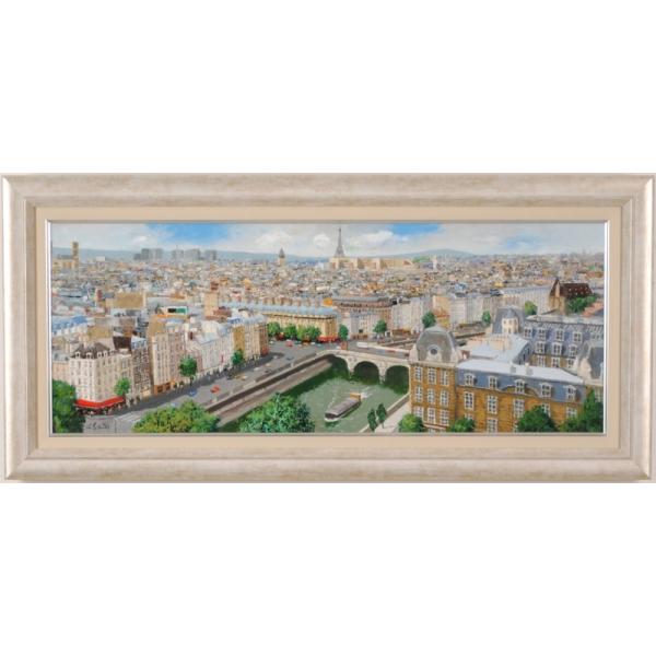 フェルナンド ラバル パリ風景 アンティーク 油絵 油彩画 額縁