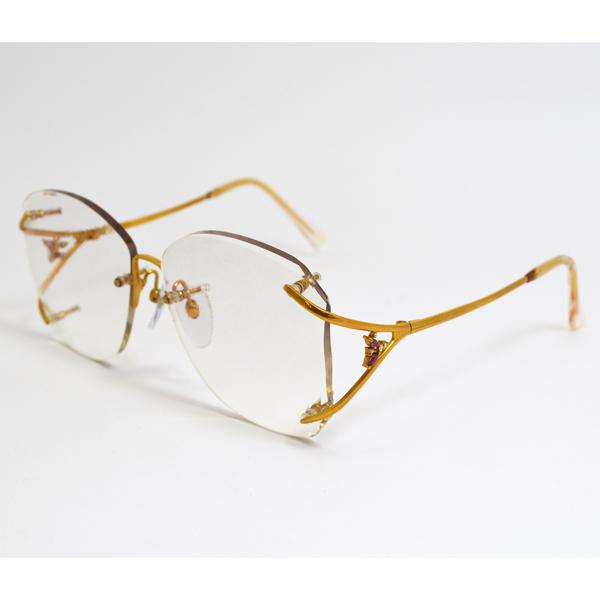 HOYA ○高品質 ホヤ/K18 18金 ゴールド メガネフレーム/ダイヤモンド