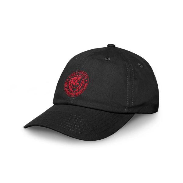 ライオンマーク ローキャップ（2025・ブラック×レッド）新日本プロレス