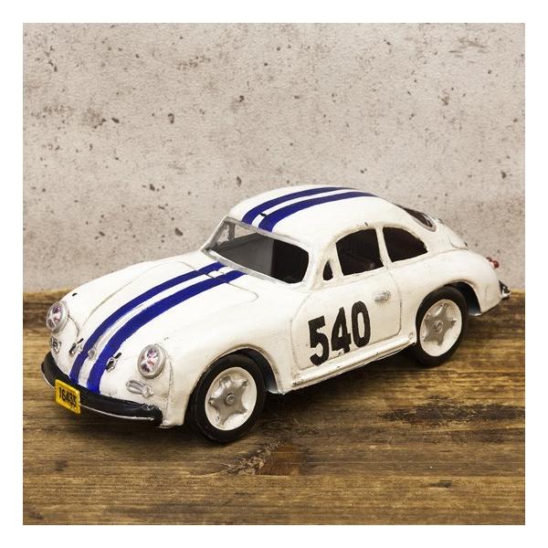 レーシングカー ホワイト540 インテリア ブリキのおもちゃ 自動車
